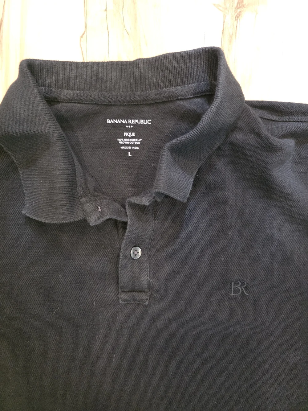 Banana Republic Black Polo Shirt - Classic Fit L